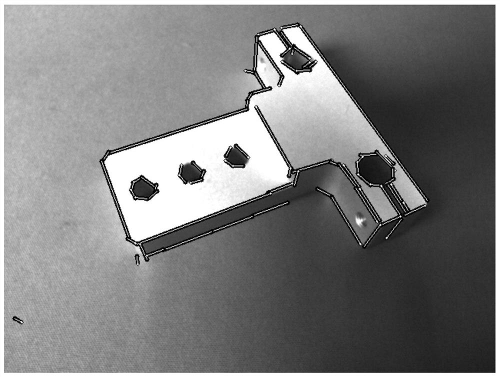 A method for edge detection of normalized straight line segments in images of non-textured metal parts