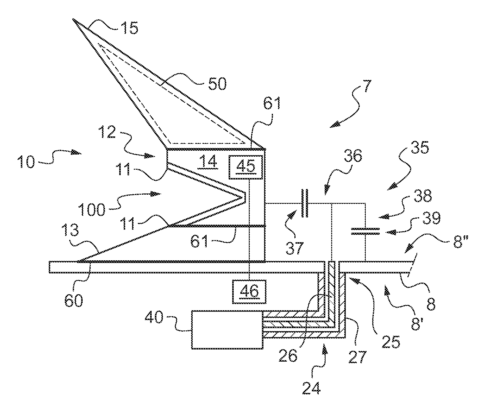 Aircraft antenna, and an aircraft