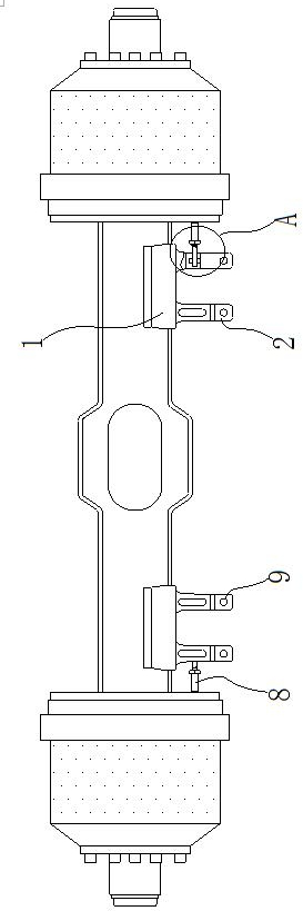 Axle lower support convenient for positioning and butt joint