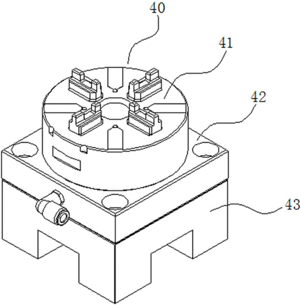 Automatic feeding and multi-surface processing device for triaxial numerically-controlled machine tool