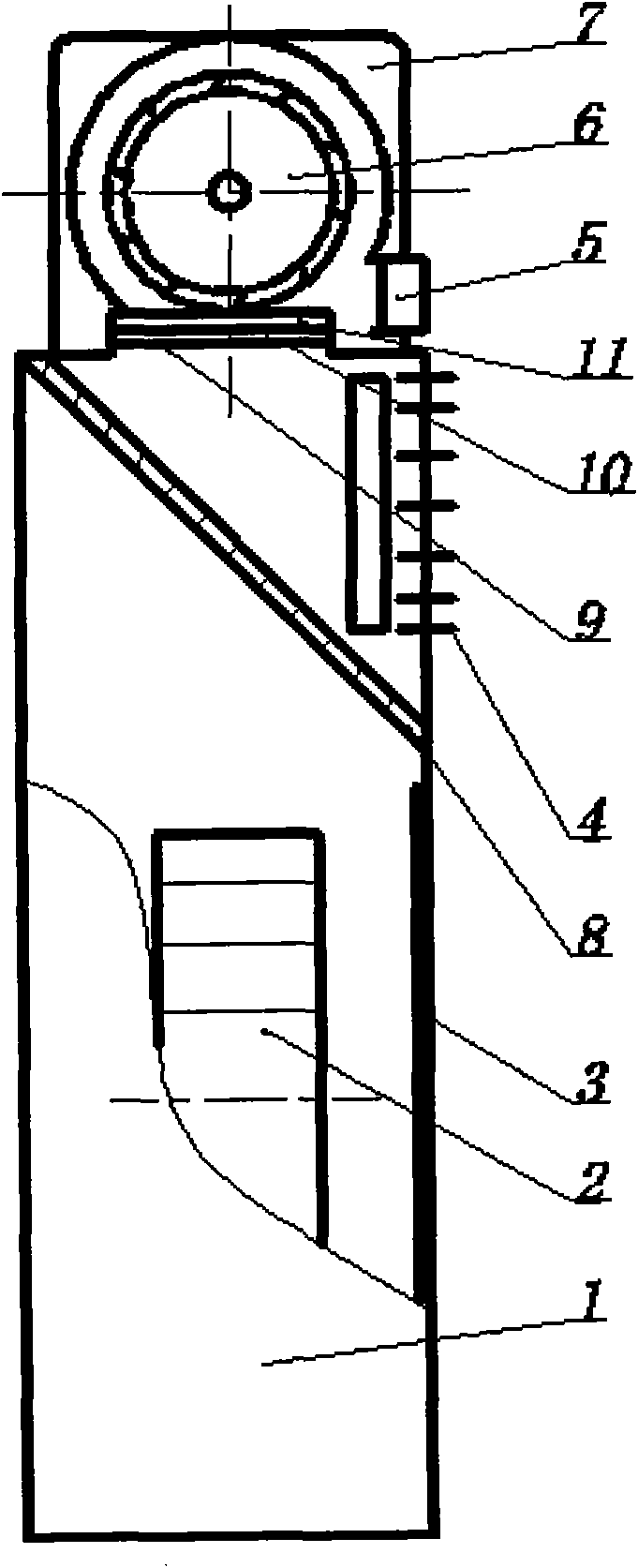 Mate blower of chest-type air conditioner and use method thereof