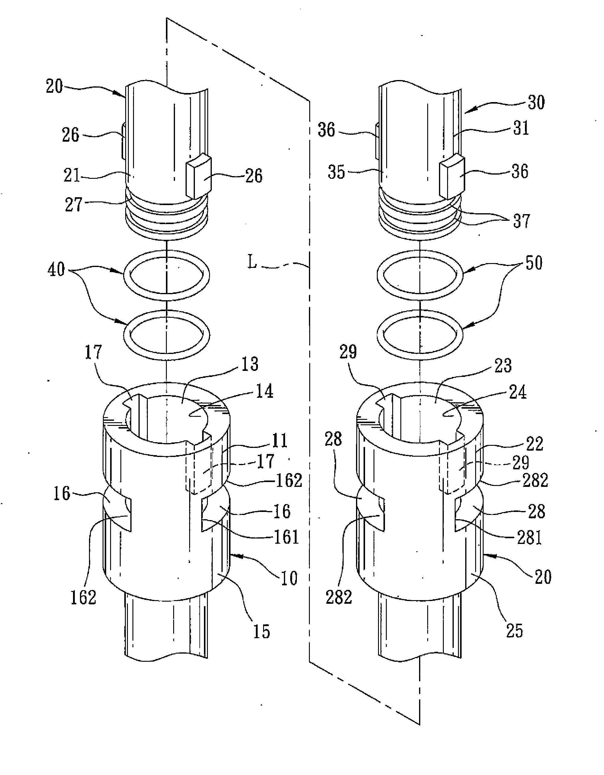 Fast connecting tube module