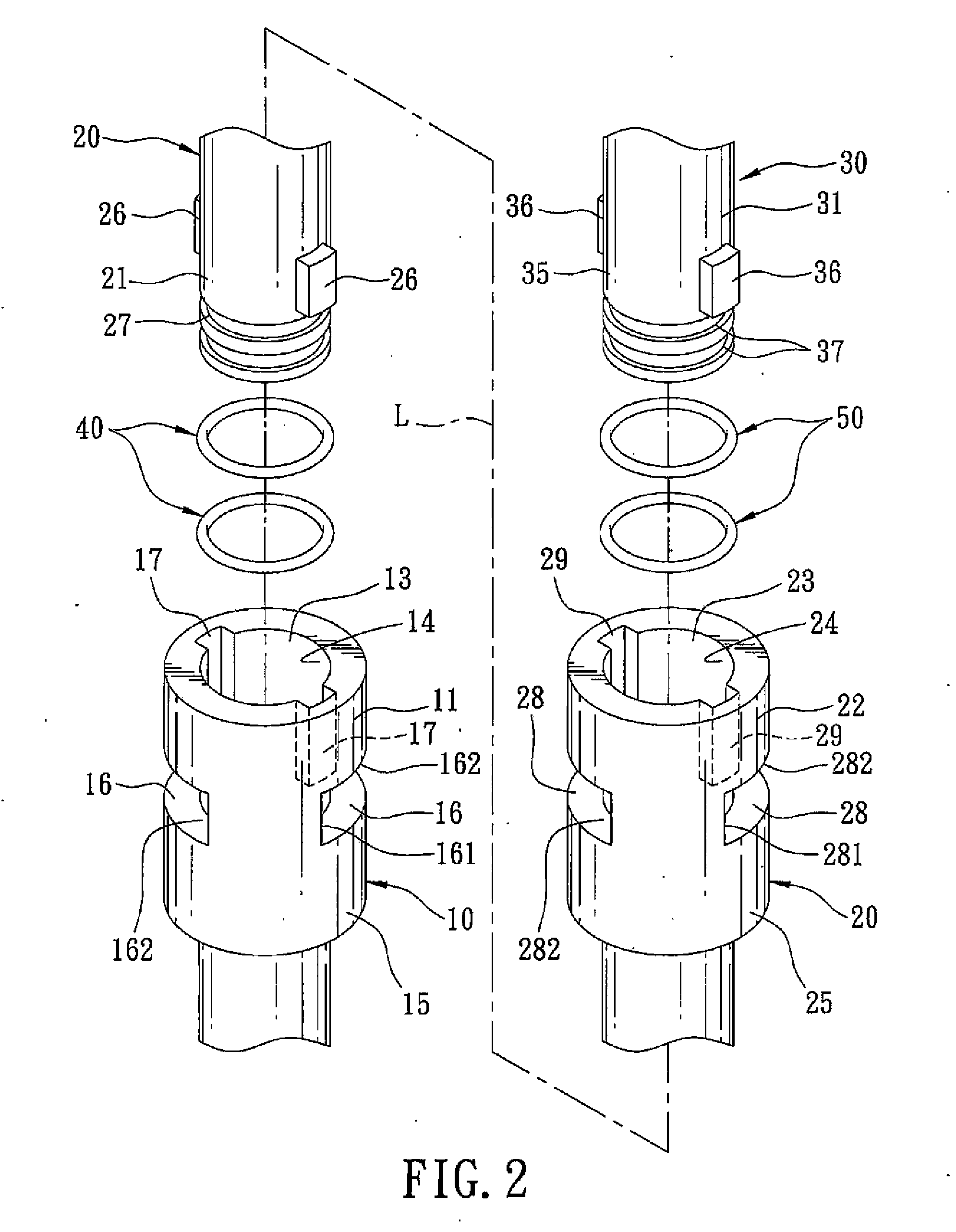 Fast connecting tube module