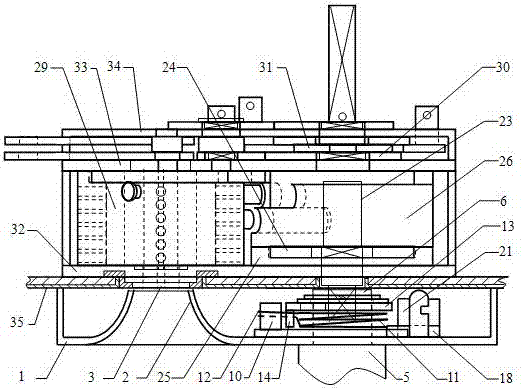 Stop type handle automatic restoration and idling device