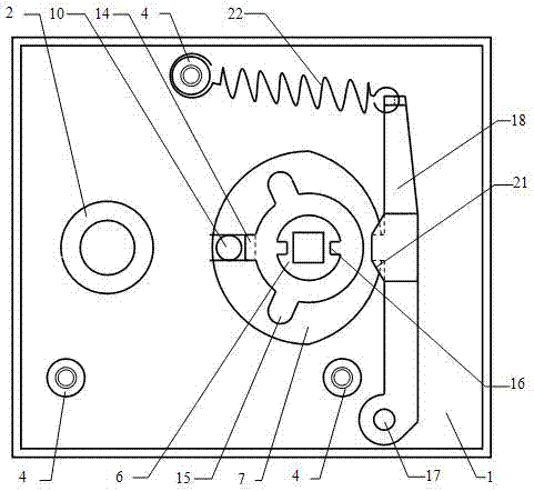 Stop type handle automatic restoration and idling device