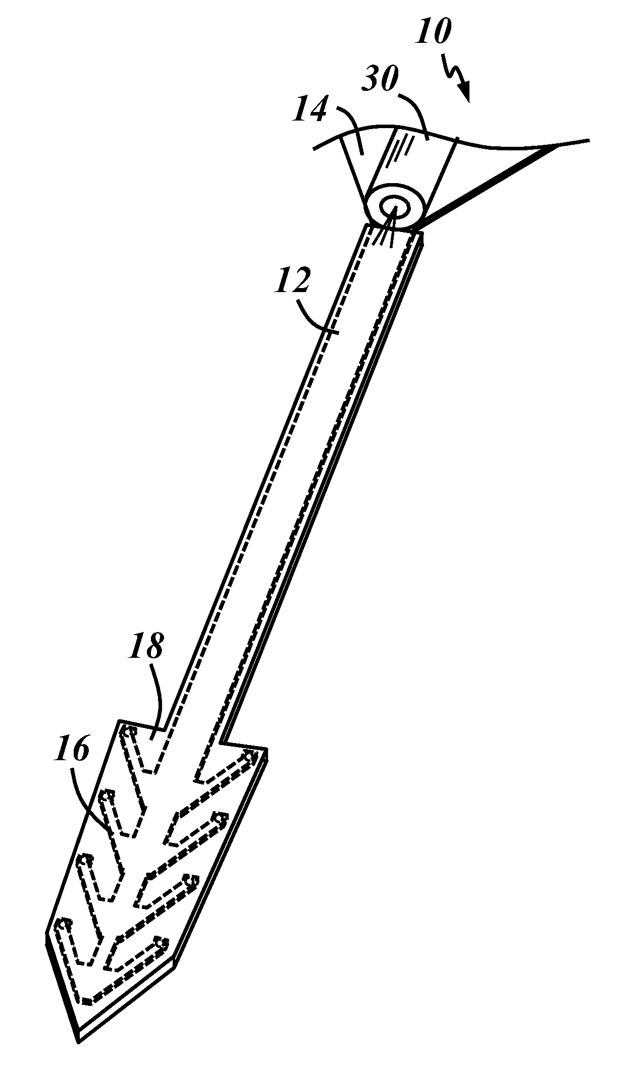 Insertable neural probe with flexible structure