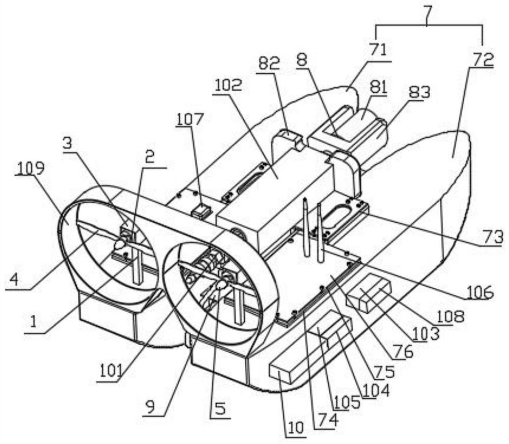 Hull structure based on self-propelled detection robot