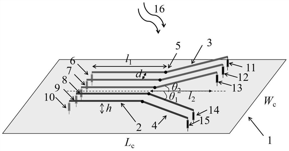 Electromagnetic coupling time domain modeling analysis method of space electromagnetic field action bifurcation line