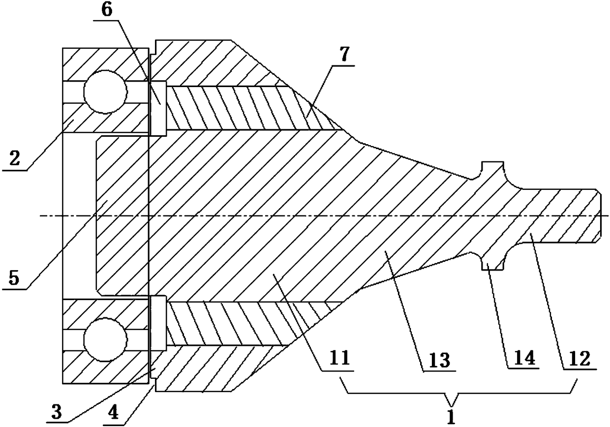 Assembly tool and assembly method for engine flywheel bearing