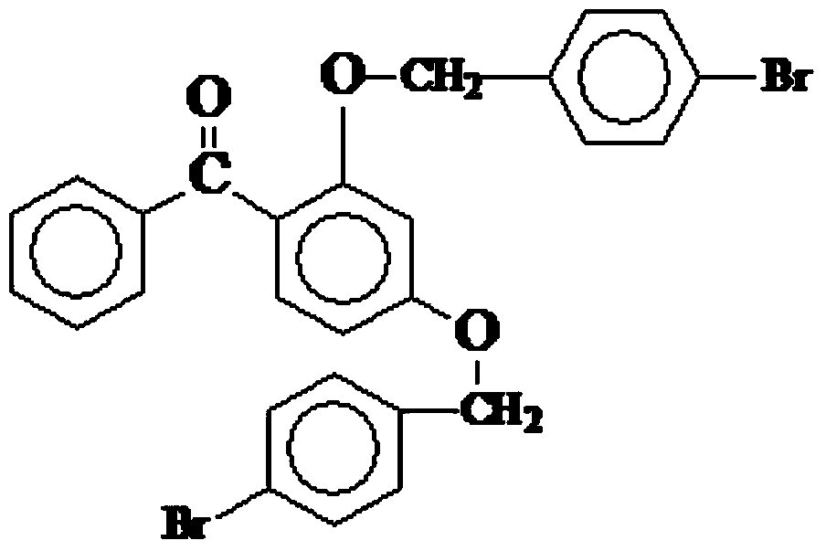 Preparation method and application of antioxidant 2,4-p-bromobenzyl benzophenone