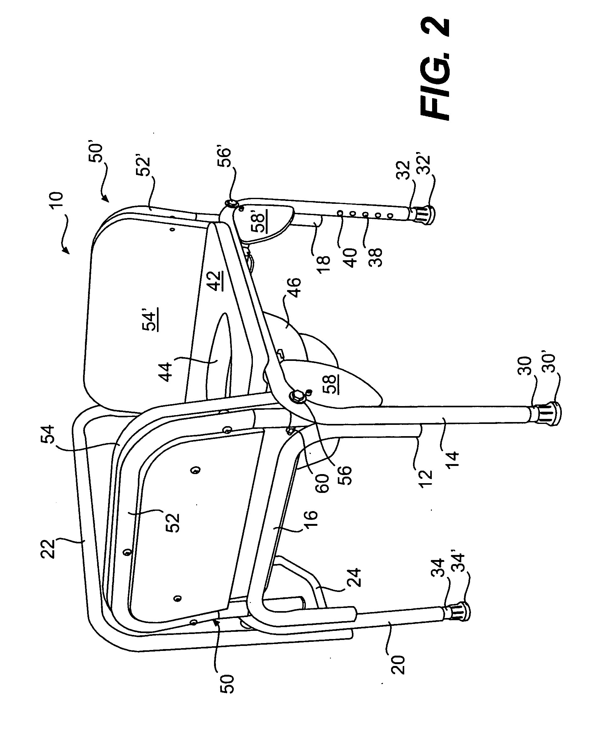 Transfer seat with rotatable wing