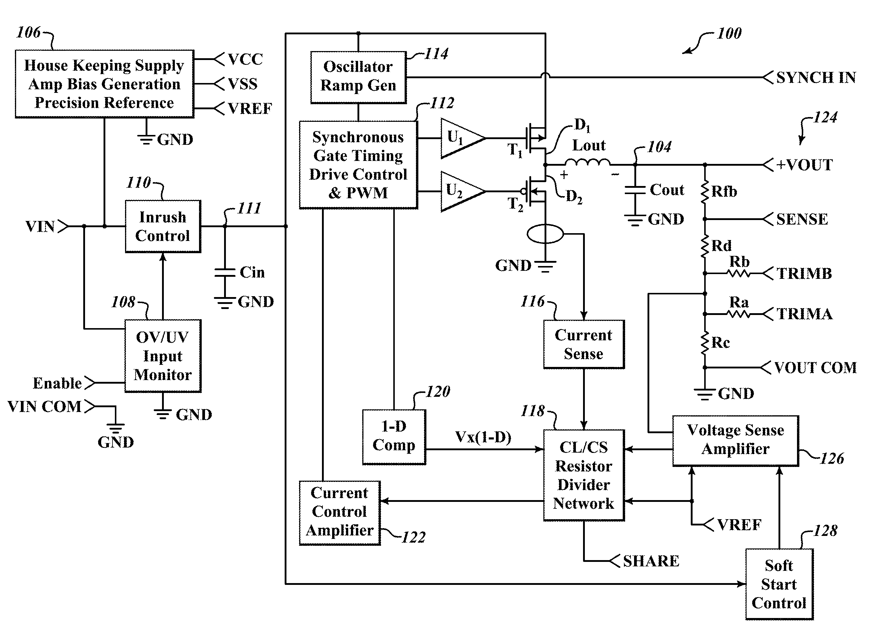 Power converter apparatus and method with compensation for light load conditions