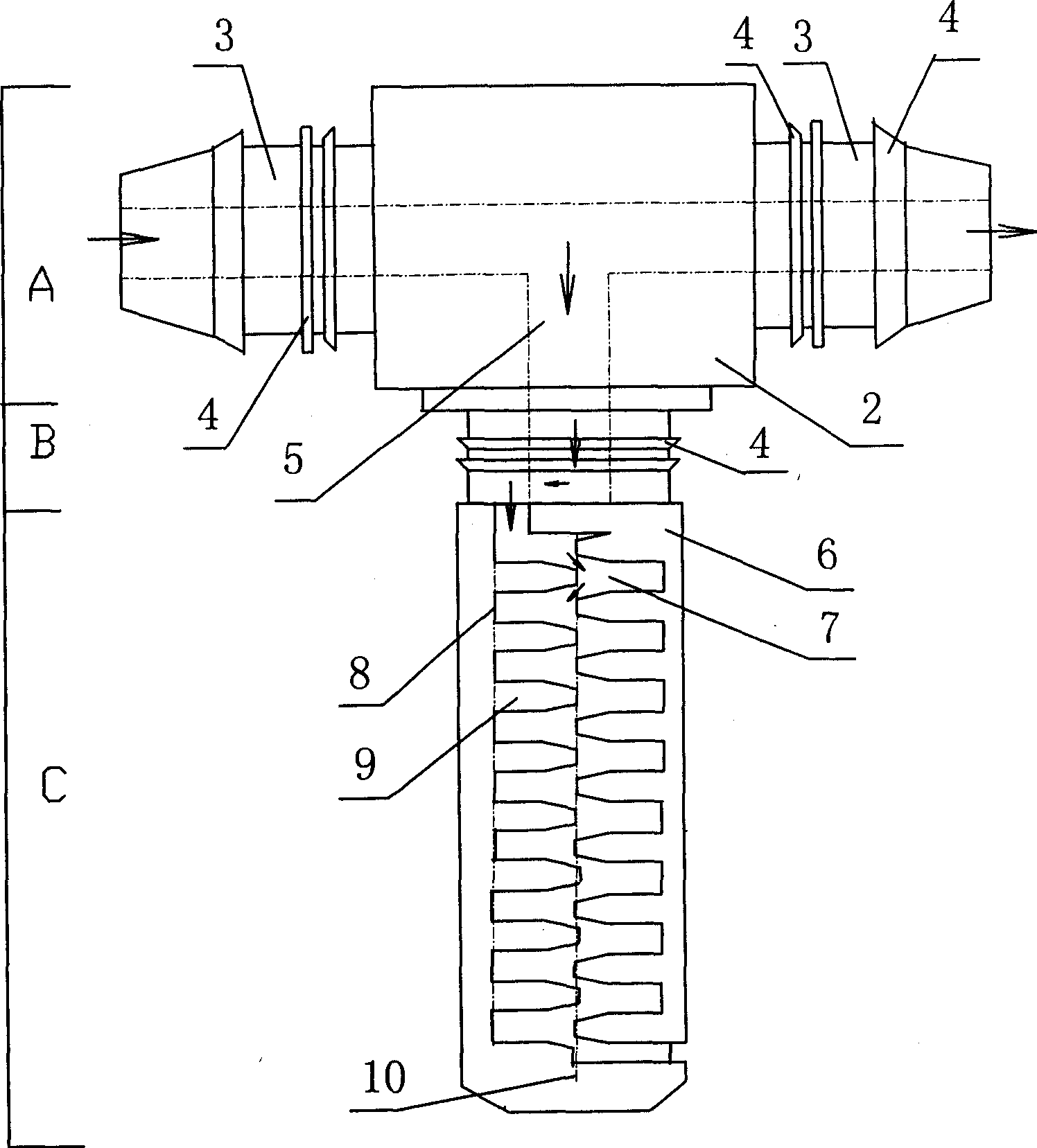 Flow-splitting and water-seeping device, flow-splitting subirrigation device and subirrigation method