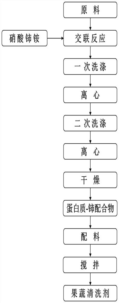 A kind of protein fruit and vegetable cleaning agent and preparation method thereof