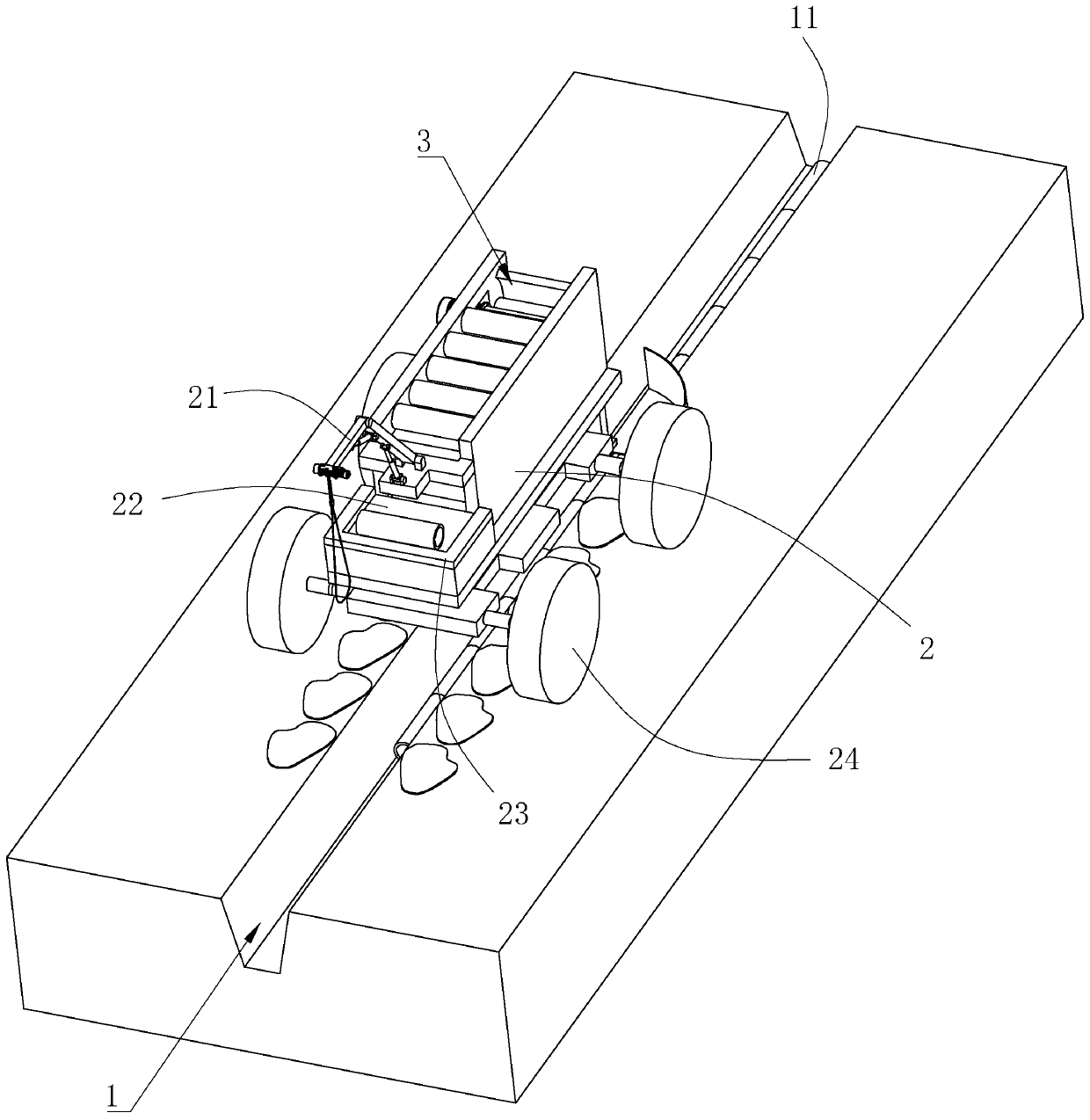 Construction technology for installing directly-buried-section reinforced concrete drainage pipelines