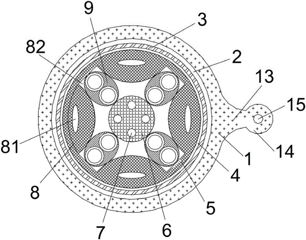 High-reliability data cable having buffering performance