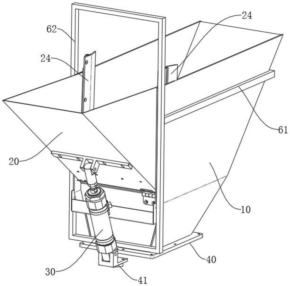 Hopper structure and spraying and smearing integrated robot