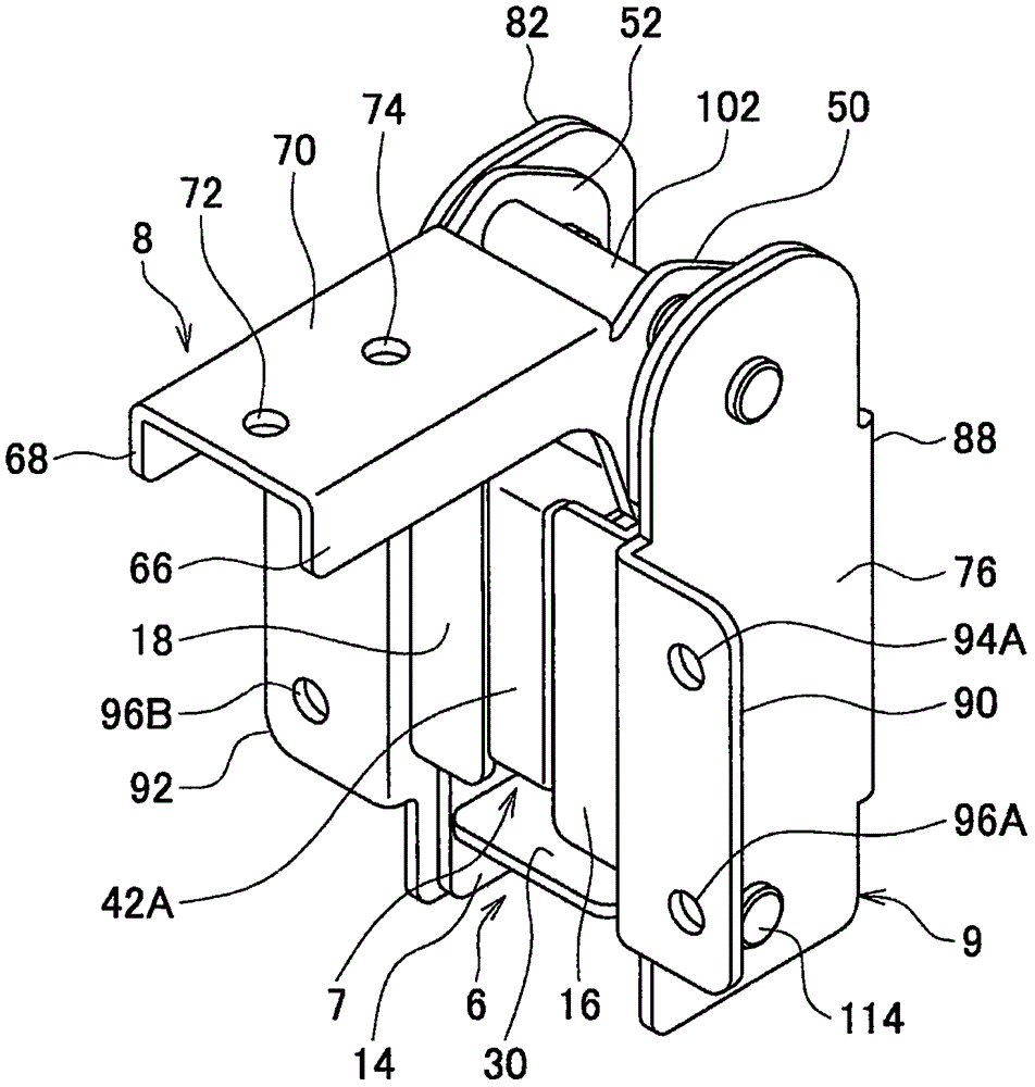 Cover body opening closing device and equipment provided with the same