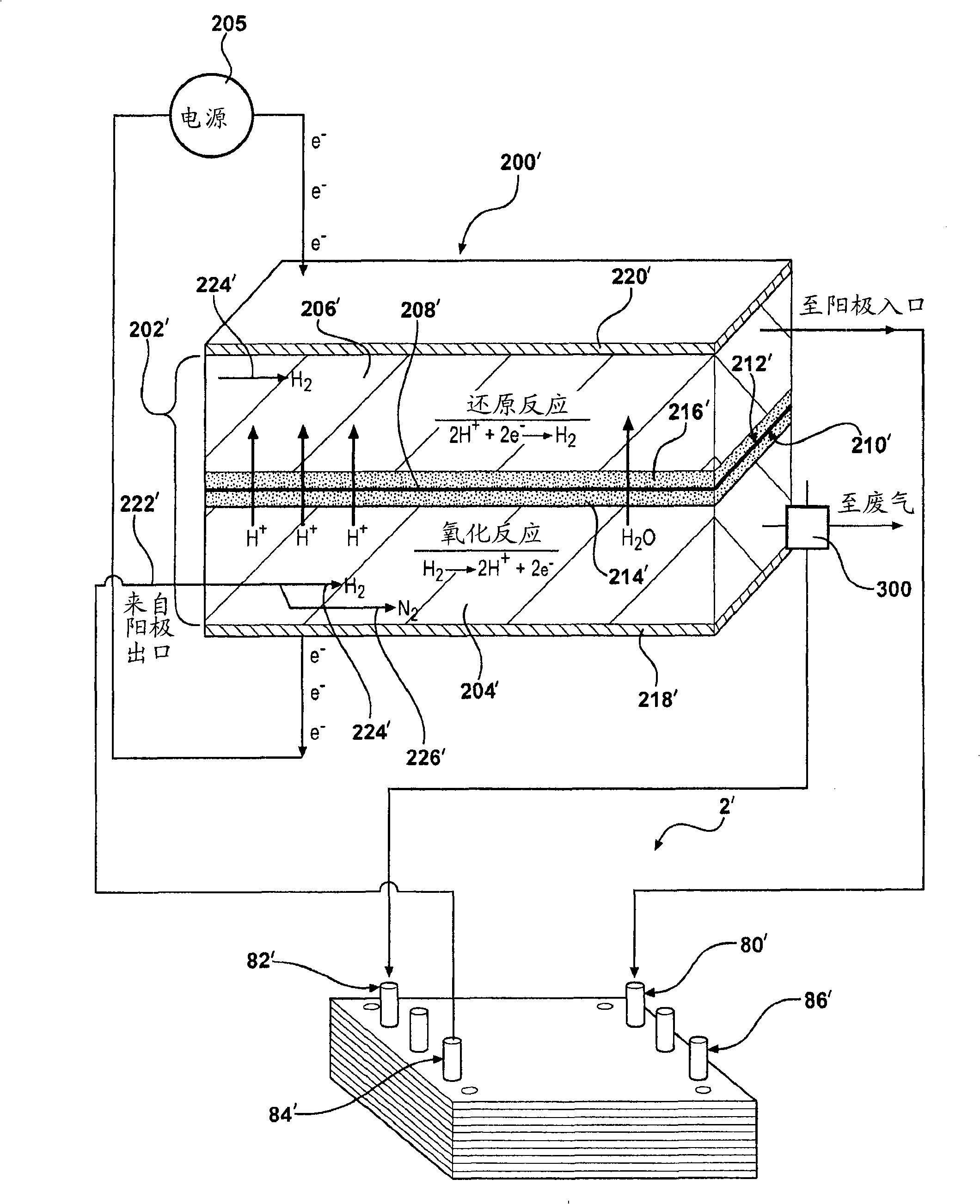 Recovery of inert gas from a fuel cell exhaust stream