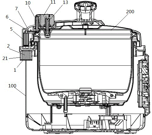 Electric pressure cooker capable of automatically exhausting