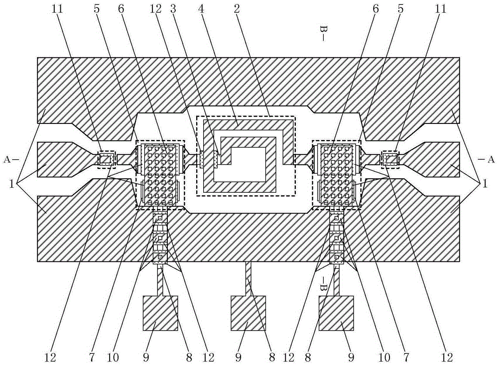 Micromachined cantilever-type π-type continuous reconfigurable microwave bandpass filter