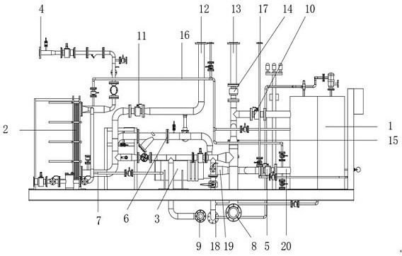 Heating type crude oil train unloading skid