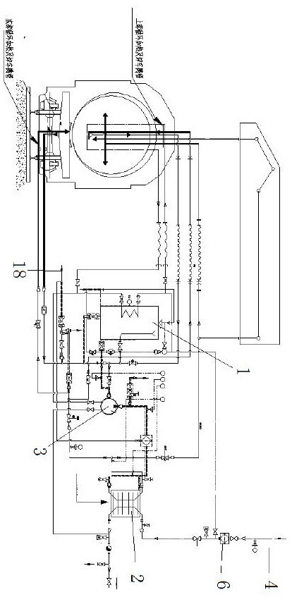 Heating type crude oil train unloading skid