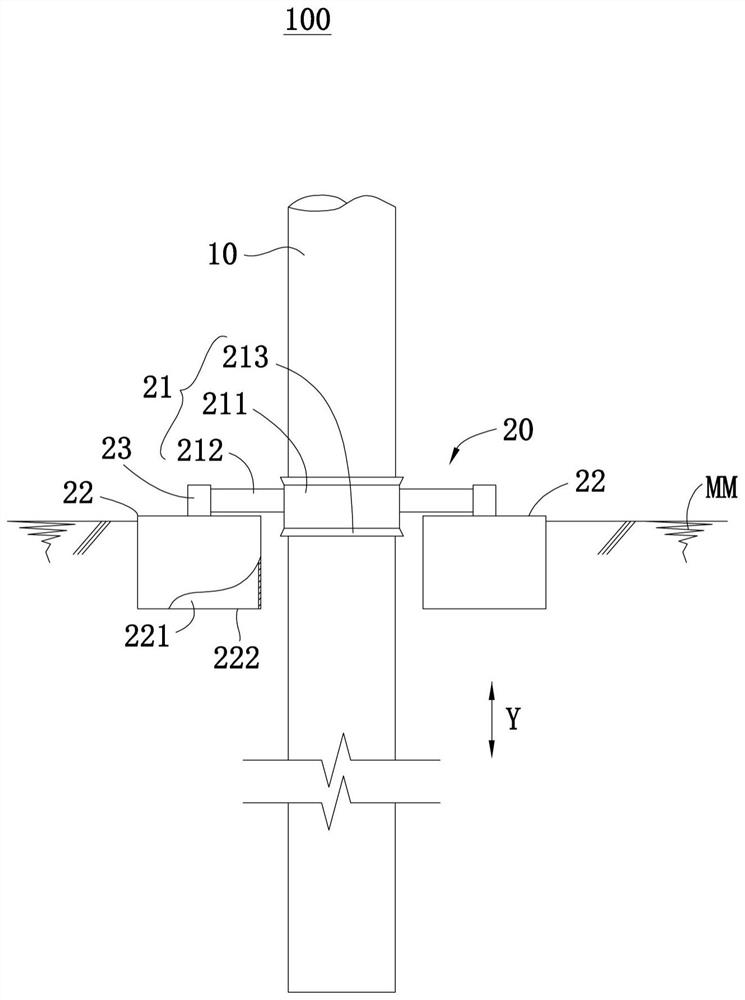 Construction method of fan foundation, fan foundation and wind generating set