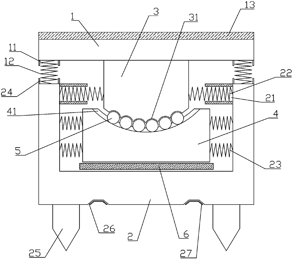 Bridge vibration-damping support