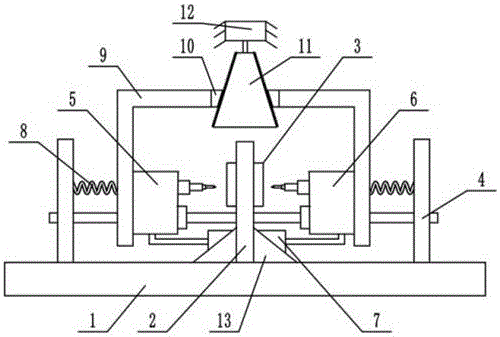 Drilling equipment for drilling center hole of motor shaft