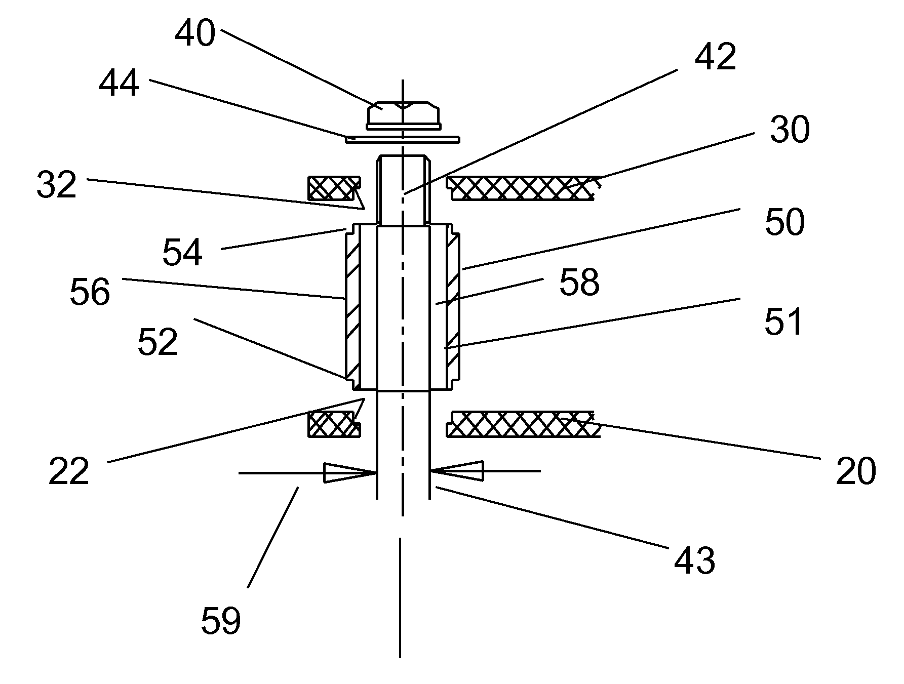 Variable geometry vane ring assembly with stepped spacer