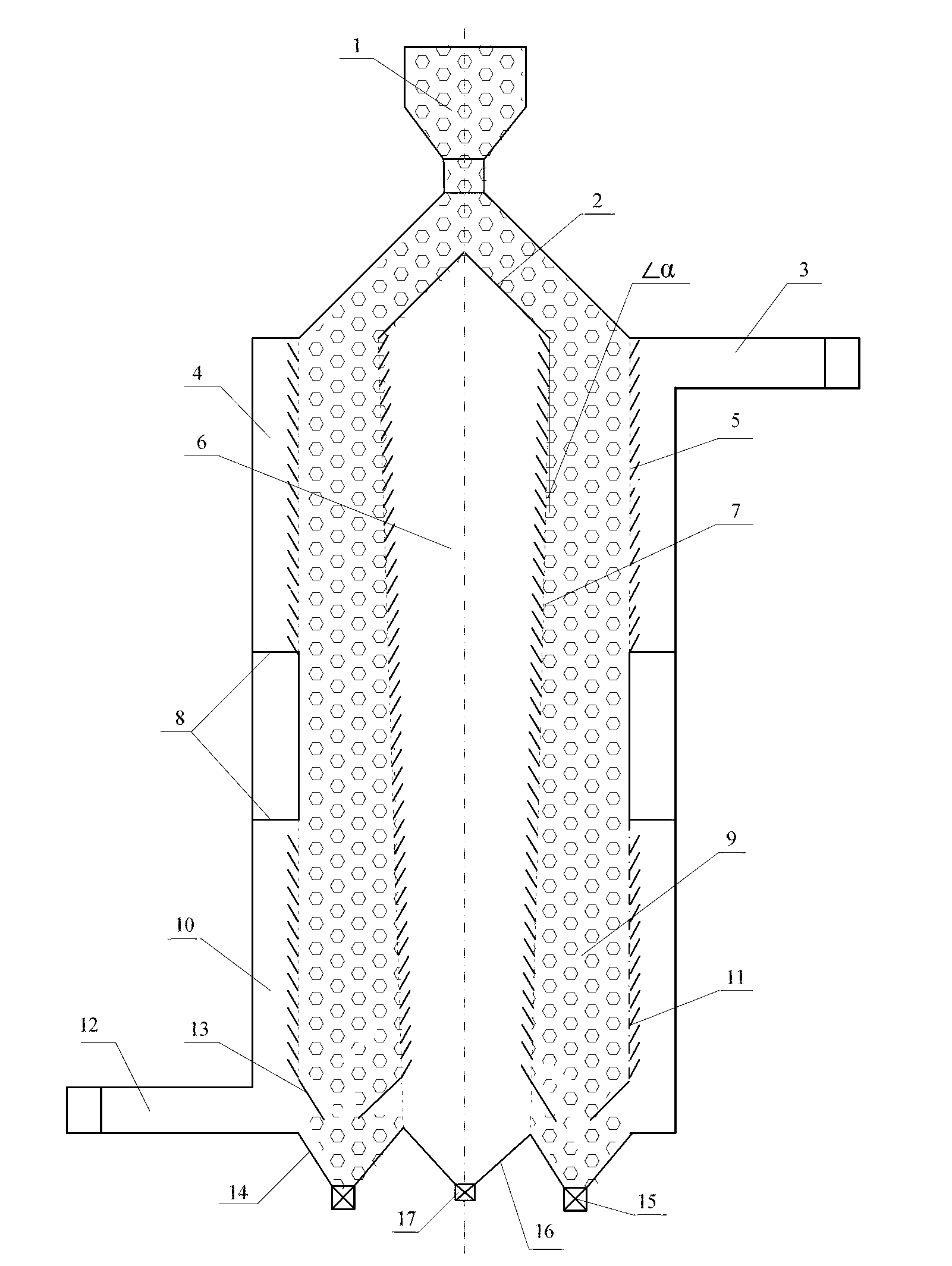 New cross-convective flue gas purification absorption tower