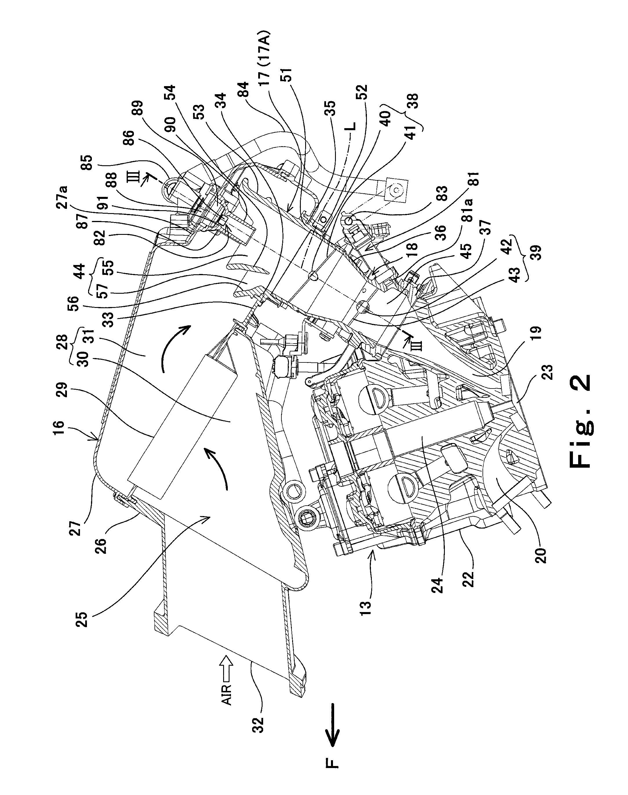 Air-intake duct and air-intake structure