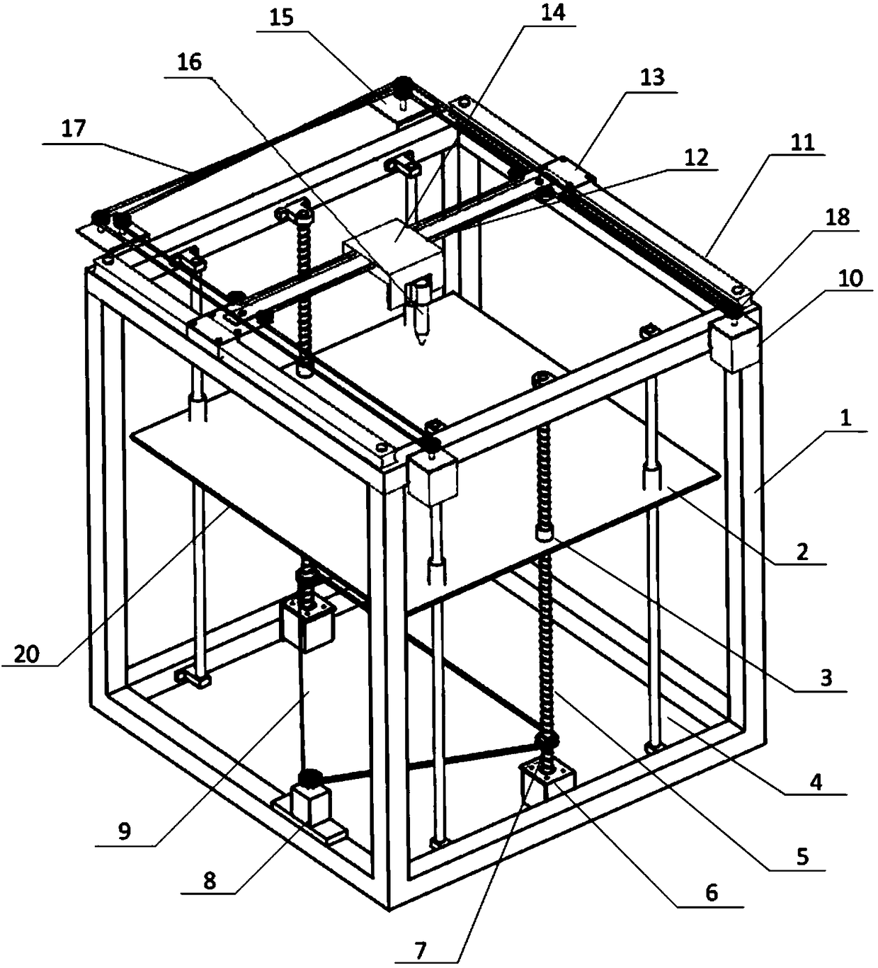 Low-cost high-efficiency 3D printer