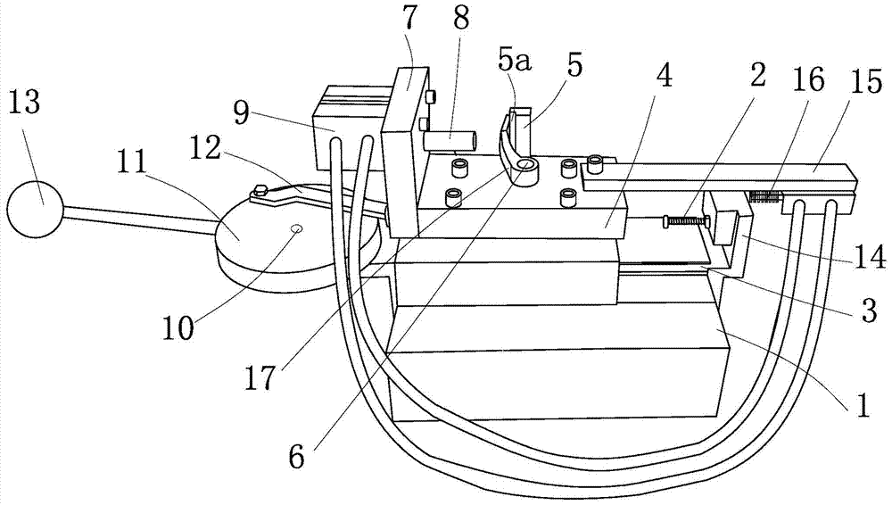 Deburring positioning tool for end face of automobile gear-shifting shifting fork