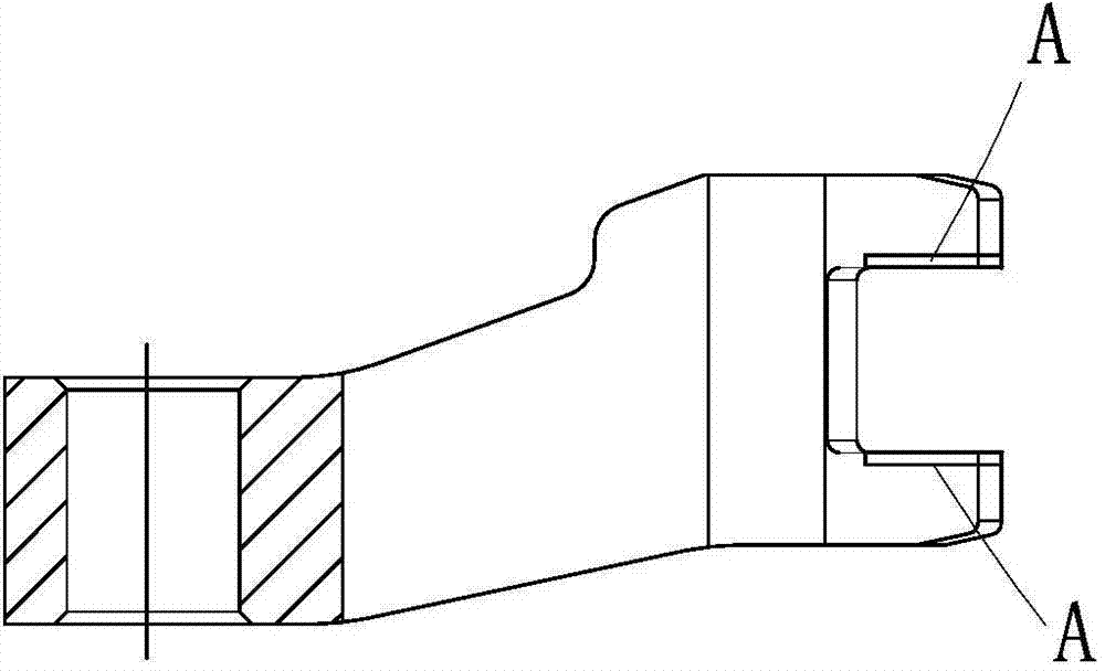 Deburring positioning tool for end face of automobile gear-shifting shifting fork