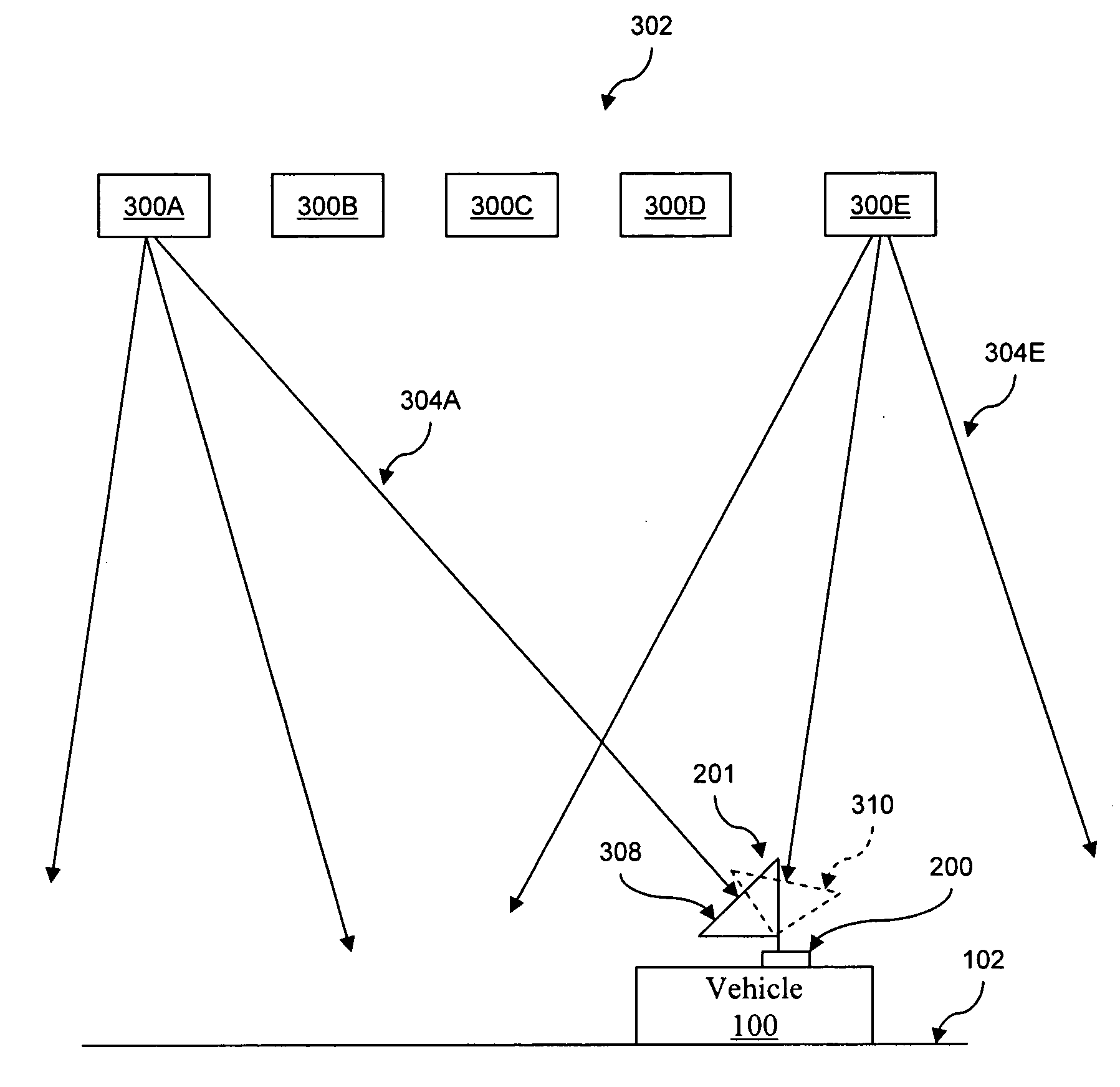 Satellite beacon for faster sky-search and pointing error identification