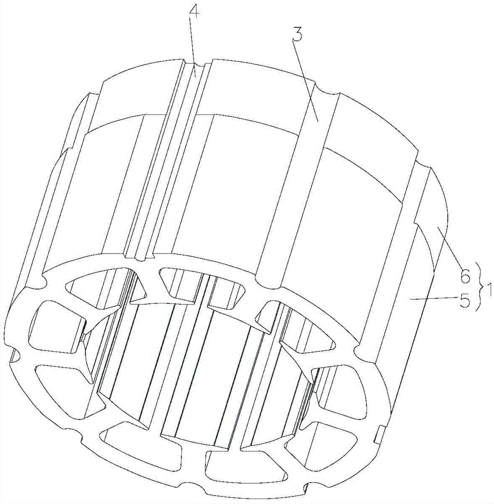 Motor stator structure and motor