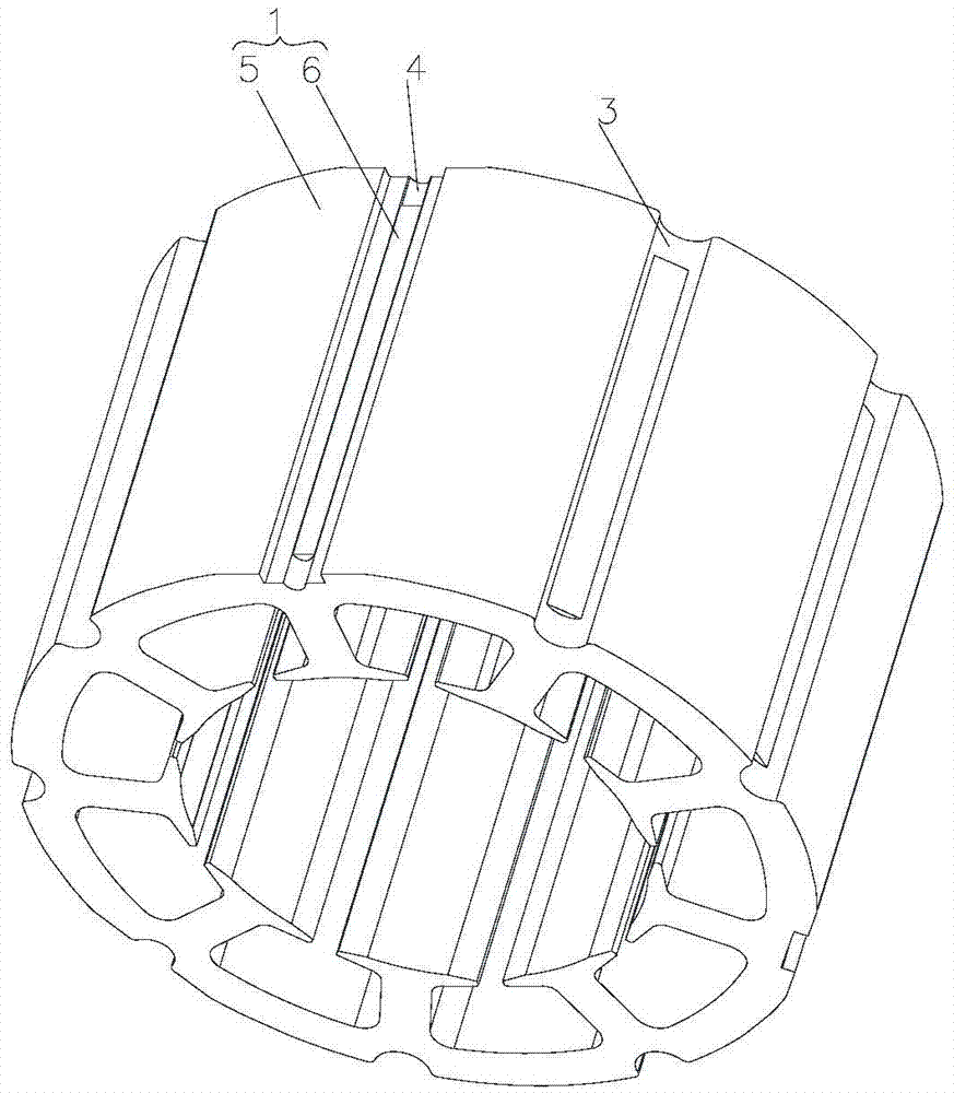 Motor stator structure and motor