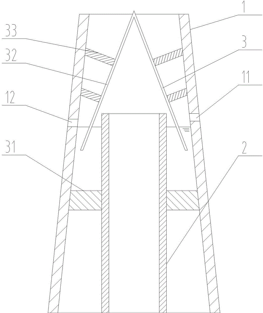 Flue gas backflow preventing chimney for zinc oxide smelting