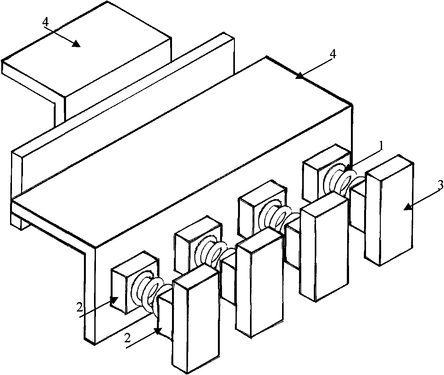 Device for simulating pre-tensioning of compression-type fender