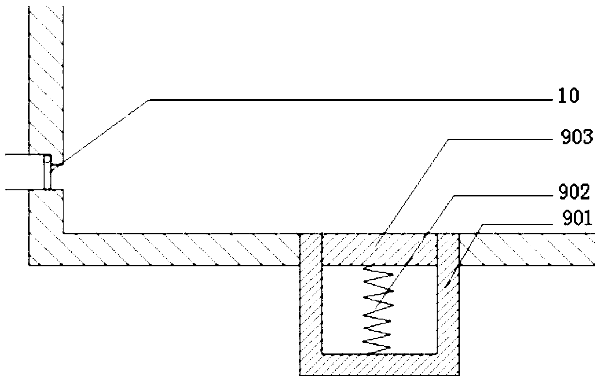 Movable sealing position compensation device