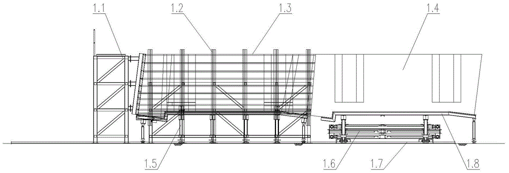 A construction method for the installation and construction of well-shaped beams in comb-shaped slideway in deep water