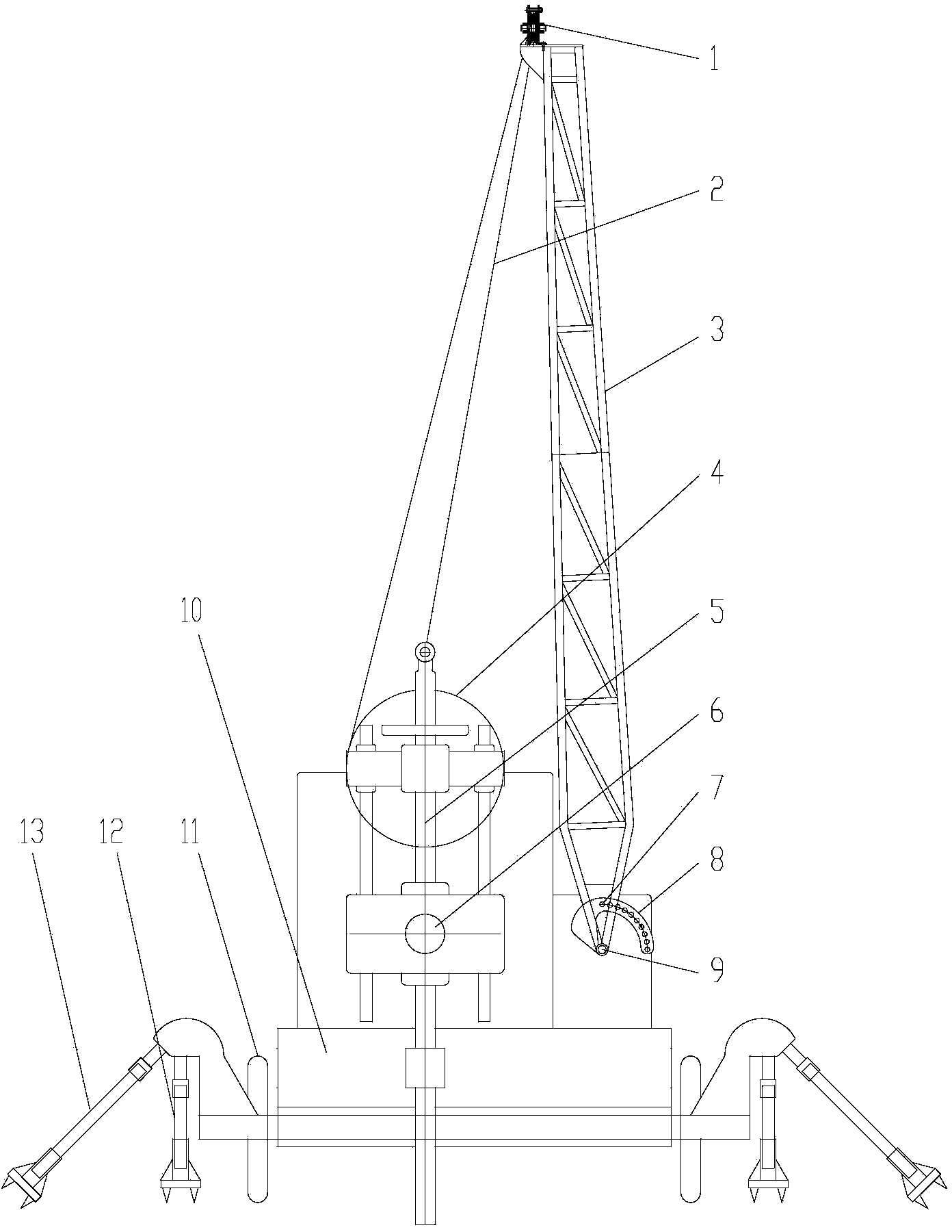 Angle-adjustable engineering geological drilling rig