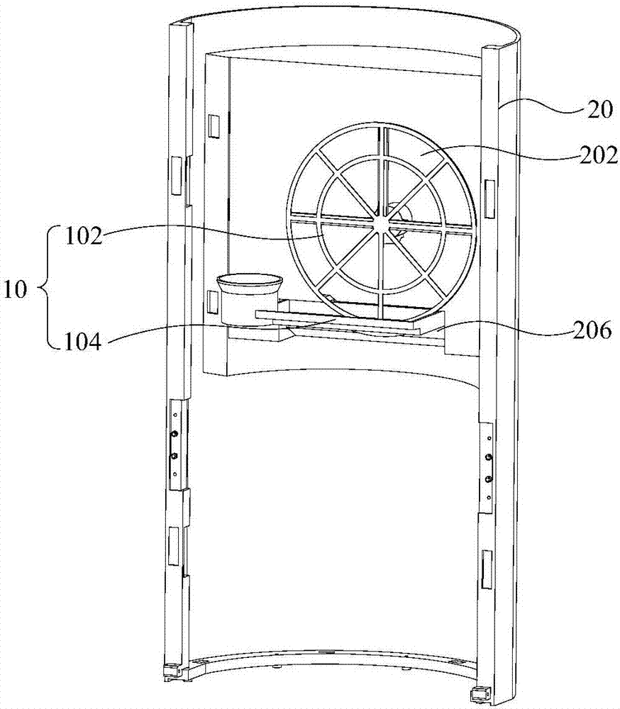 Humidifying assembly and air-conditioner