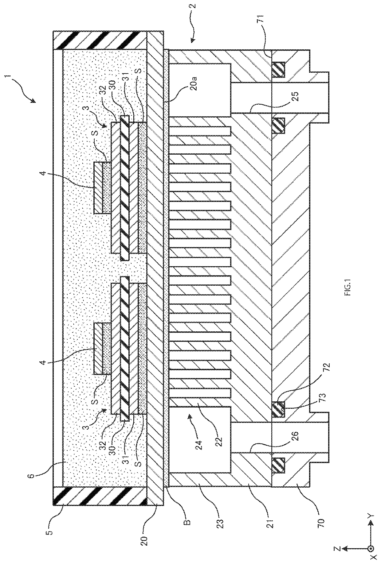 Cooler and semiconductor apparatus