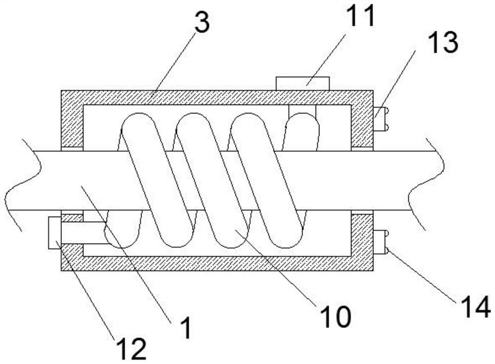 Continuous extrusion cooling device for cable material processing