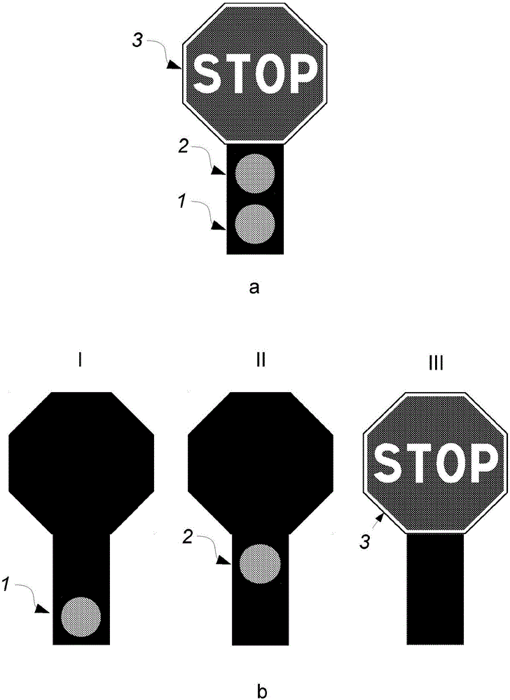 Alternate priority passage signaling system for pedestrian, intersection and carrefours passages