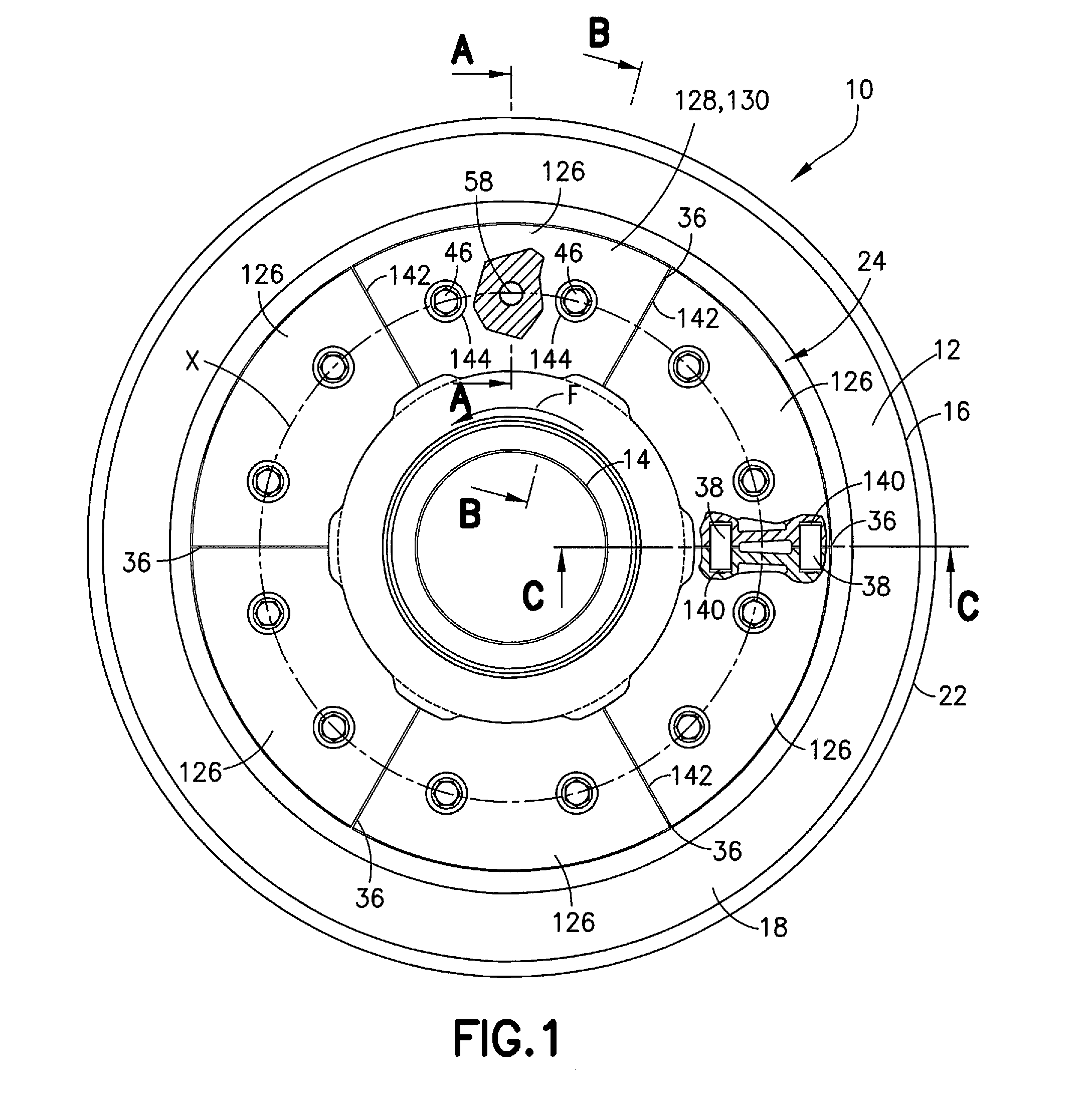 Brake disc assembly for a wheel