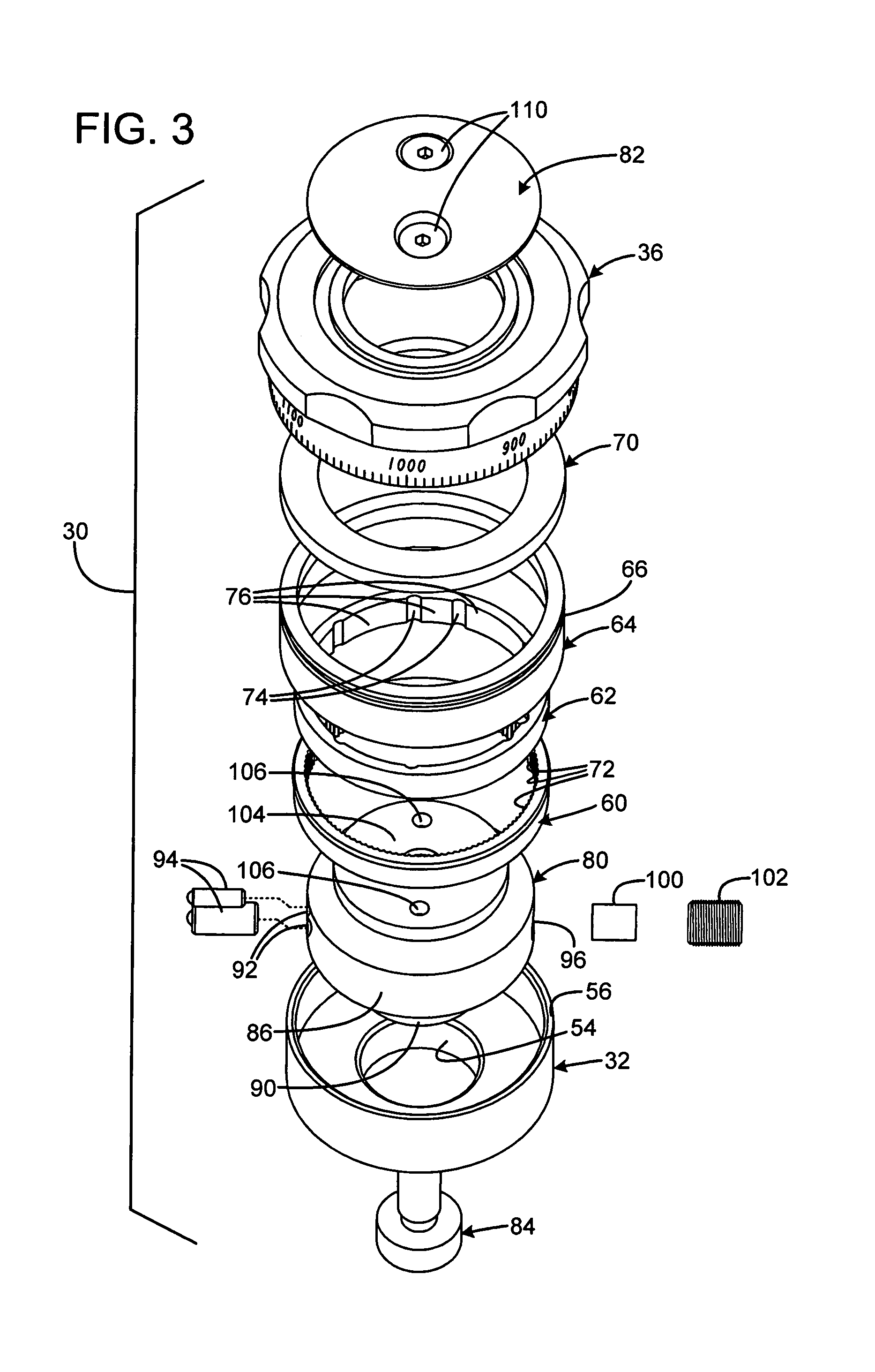 Rifle scope with adjustment knob having multiple detent forces